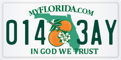 FL license plate 0143AY