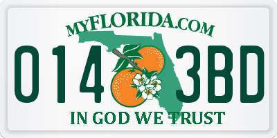 FL license plate 0143BD