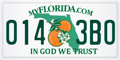 FL license plate 0143BO