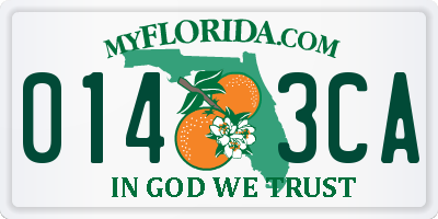 FL license plate 0143CA