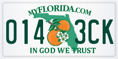 FL license plate 0143CK