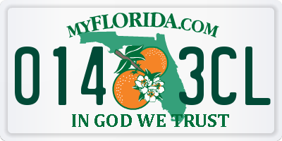 FL license plate 0143CL