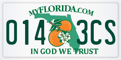 FL license plate 0143CS