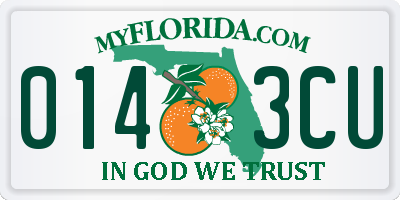 FL license plate 0143CU