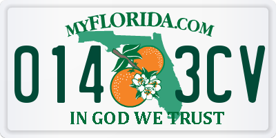 FL license plate 0143CV