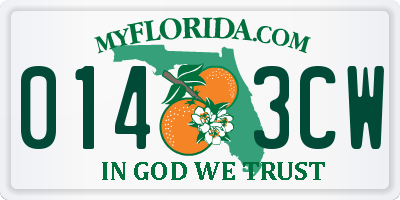 FL license plate 0143CW