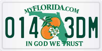 FL license plate 0143DM