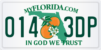 FL license plate 0143DP