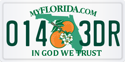 FL license plate 0143DR