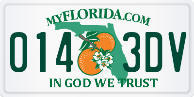 FL license plate 0143DV