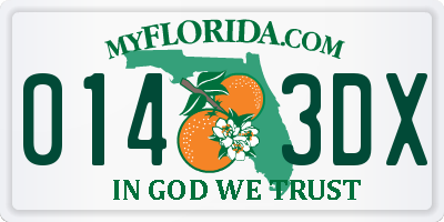 FL license plate 0143DX