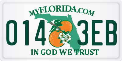 FL license plate 0143EB