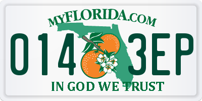 FL license plate 0143EP