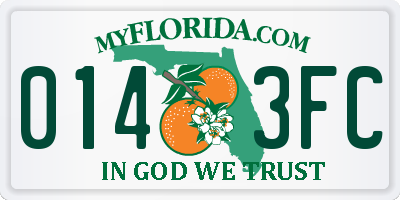 FL license plate 0143FC