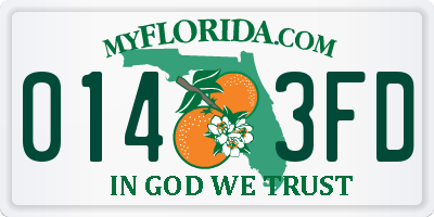 FL license plate 0143FD