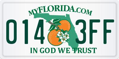 FL license plate 0143FF