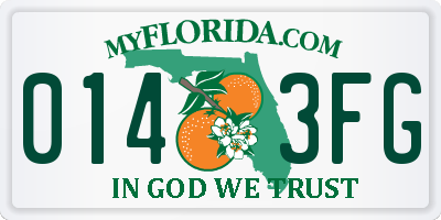 FL license plate 0143FG