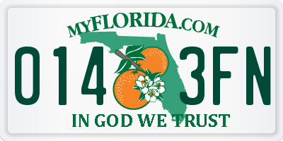 FL license plate 0143FN