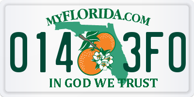 FL license plate 0143FO