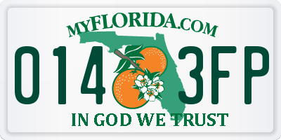 FL license plate 0143FP