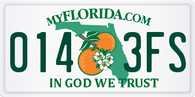 FL license plate 0143FS