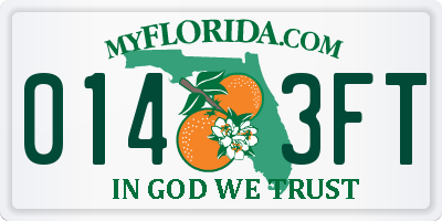 FL license plate 0143FT