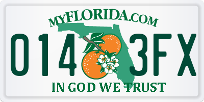 FL license plate 0143FX