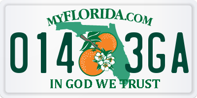 FL license plate 0143GA