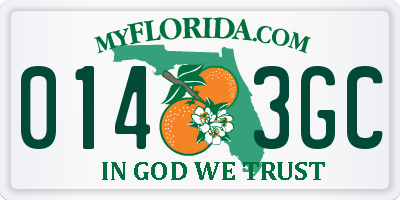 FL license plate 0143GC
