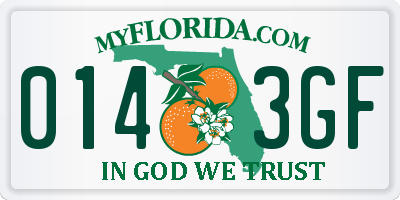 FL license plate 0143GF