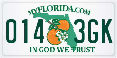 FL license plate 0143GK