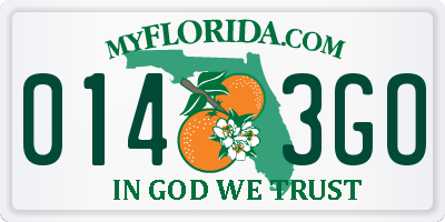 FL license plate 0143GO