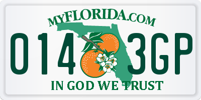 FL license plate 0143GP