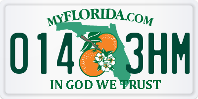 FL license plate 0143HM