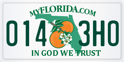 FL license plate 0143HO