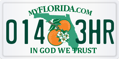 FL license plate 0143HR