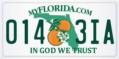 FL license plate 0143IA