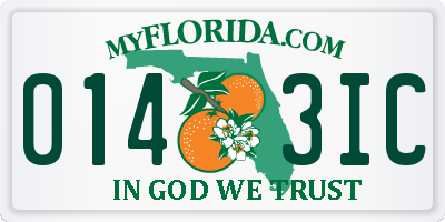 FL license plate 0143IC