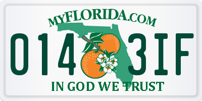 FL license plate 0143IF