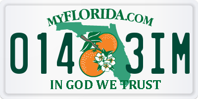 FL license plate 0143IM