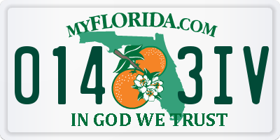 FL license plate 0143IV