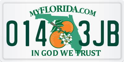 FL license plate 0143JB