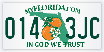 FL license plate 0143JC