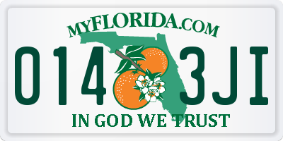FL license plate 0143JI
