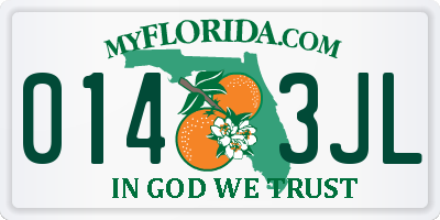 FL license plate 0143JL