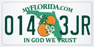 FL license plate 0143JR