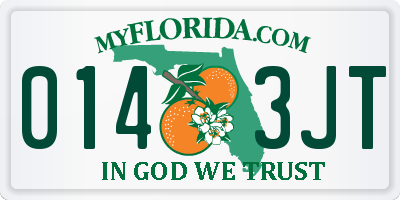 FL license plate 0143JT