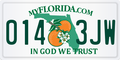 FL license plate 0143JW