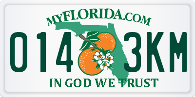 FL license plate 0143KM