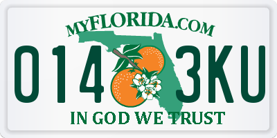 FL license plate 0143KU